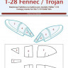 Peewit PW-M72201 1/72 Canopy mask T-28 Fennenc/Trojan (HELLER)