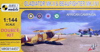 Mark 1 Model MKM-14457 1/144 Gladiator Mk.II & Beaufighter Mk.I/VI Africa