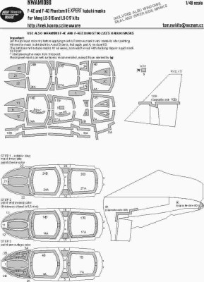 New Ware NWA-M1098 Mask F-4E, F-4G Phantom II EXPERT (MENG) 1/48