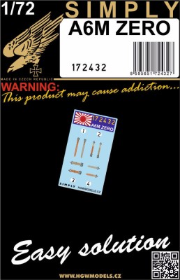 HGW 172432 Seatbelts A6M Zero (SIMPLY) 1/72