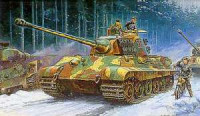Tamiya 35252 Танк King Tiger "Ardennes Front", мотоцикл DKW NZ350 и 3 фигуры 1/35