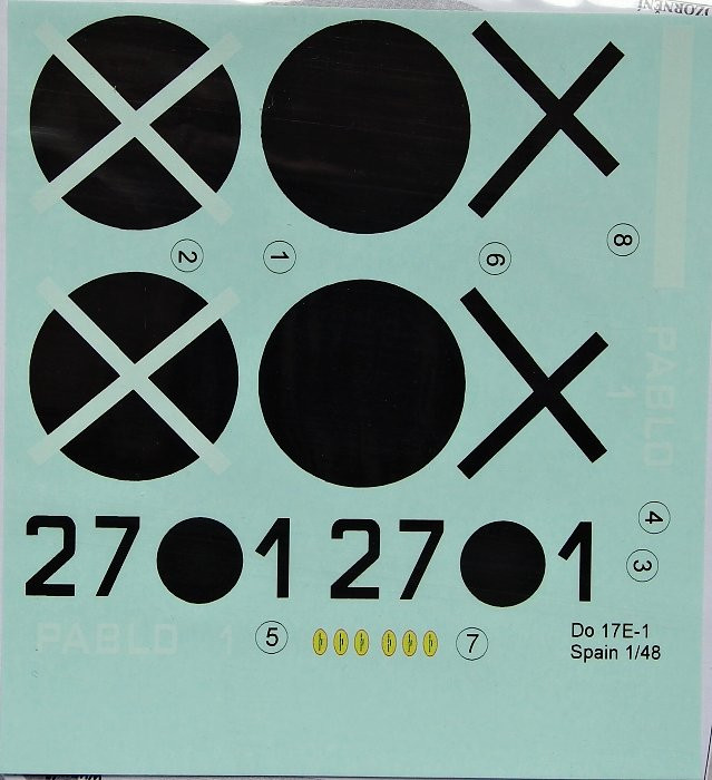 LF Model C48125 Decals Dornier Do 17E-1 over Spain - part I 1/48