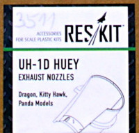 Reskit RSU35-0011 UH-1D Huey exhaust nozzle (DRAG,KITTYH,PANDA) 1/35