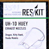 Reskit RSU35-0011 UH-1D Huey exhaust nozzle (DRAG,KITTYH,PANDA) 1/35
