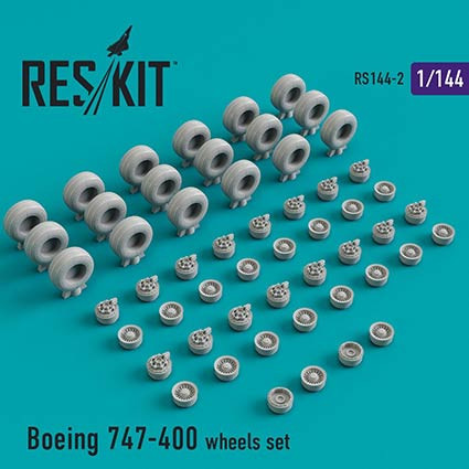 Reskit RS144-0002 Boeing 747-400 wheels (DRAG/HAS/REV) 1/144