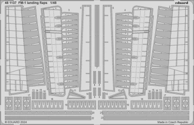 Eduard 481137 SET FM-1 landing flaps (TAM) 1/48