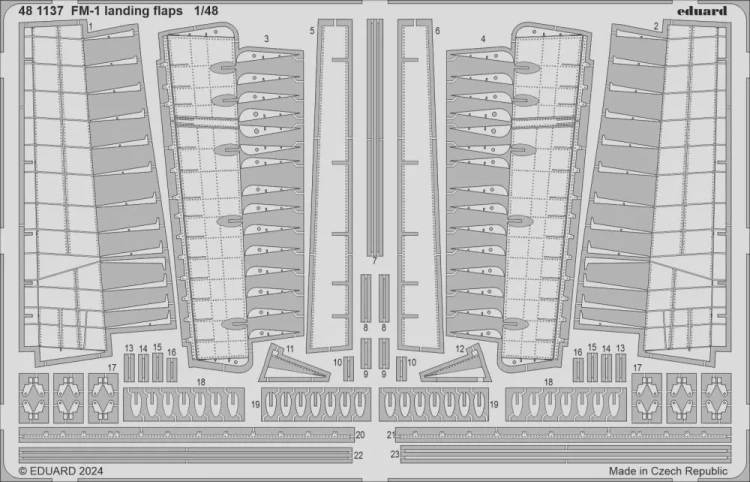 Eduard 481137 SET FM-1 landing flaps (TAM) 1/48