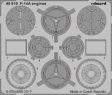 Eduard 48910 F-14A engines 1/48 TAMIYA