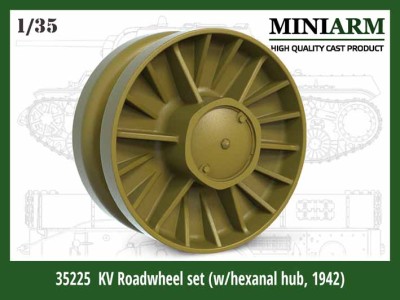 Miniarm 35225 КВ Опорные катки с граненной ступицей (Обр. 1942г) 1/35