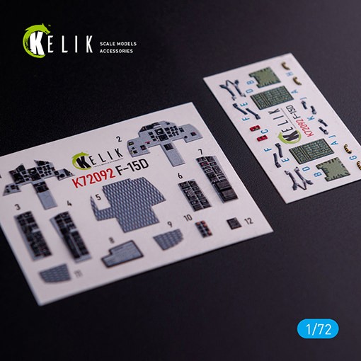 Reskit K72091 F-15C - interior 3D decals (FINEM) 1/72