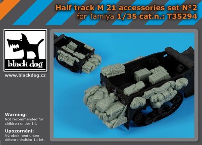 Black Dog T35294 M21 Half Track accessories set NВ°2 (designed to be used with Tamiya kits) 1/35