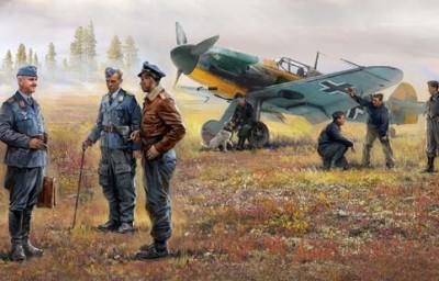 ICM 48805 Bf 109F-4 с германским наземным персоналом 1/48