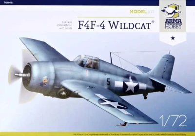 Arma Hobby 70048 F4F-4 Wildcat Model Kit (2x camo) 1/72