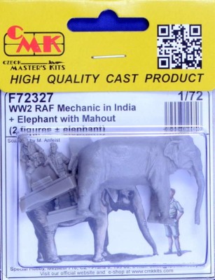 CMK F72327 RAF Mechanic WWII in India&amp;Elephant w/Mahout 1/72