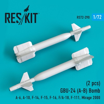 Reskit RS72-0290 GBU-24 (A-B) Bomb (2 pcs) A-6, A-10, F-14, F-15, F-16, F/A-18, F-111, Mirage 2000 1/72