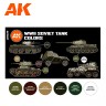 AK Interactive AK-11657 Набор красок серии 3 rg Советские камуфляжи 1940-45 г. 6 шт