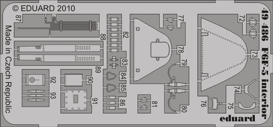 Eduard 49486 F6F-5 interior S.A. Hobby Boss