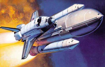 Hasegawa 10729 Набор: Космический корабль Space Chuttle with boosters and launching mount (HASEGAWA) 1/200