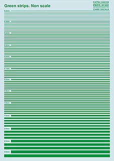 Print Scale 038-camo Green strips - 13 types (wet decals)