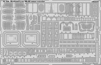 Eduard 32326 1/32 Фототравление для Lynx Mk.88 sonar exterior