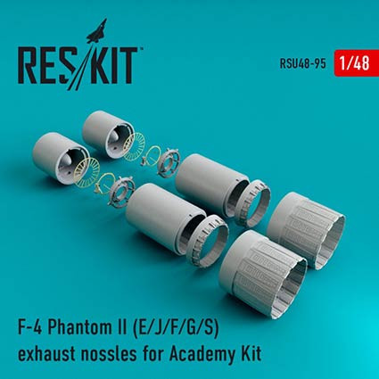 Reskit RSU48-0095 F-4 Phantom II E/J/F/G exhaust nozzles (ACAD) 1/48