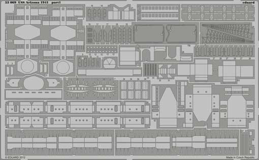 Eduard 53069 1/350 Фототравление для USS Arizona 1941 1/350