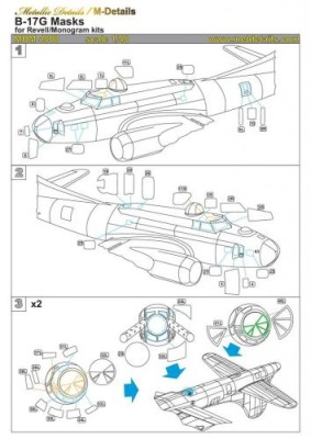 Metallic Details MDM4808 Boeing B-17G 1/48