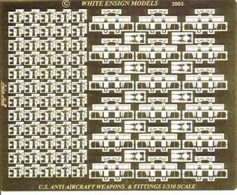 White Ensign Models PE 35055 WW2 USN ANTI-AIRCRAFT WEAPONS and FITTINGS 1/350