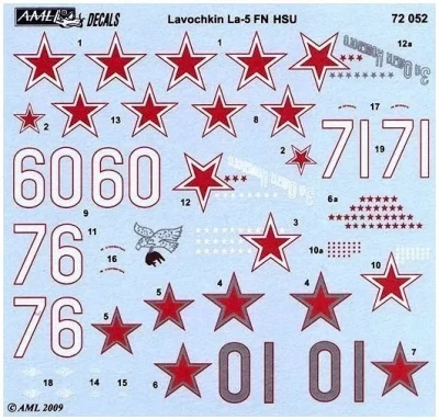 AML AMLD72052 Decals Soviet Aces in La-5FN's 1/72