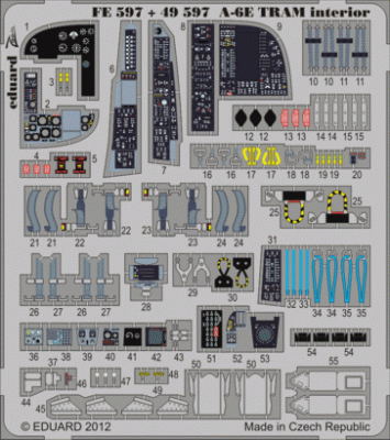 Eduard FE597 1/48 Цветное фототравление для A-6E TRAM interior S. A.