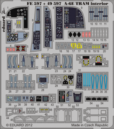 Eduard FE597 1/48 Цветное фототравление для A-6E TRAM interior S. A.
