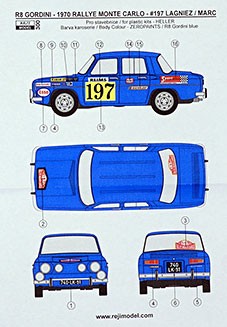 Reji Model 300 R8 Gordini 1970 Rallye Monte Carlo (No.197) 1/24