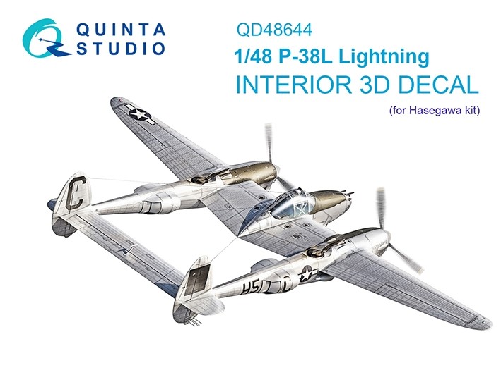 Quinta studio QD48644 P-38L Lightning (Hasegawa) 1/48