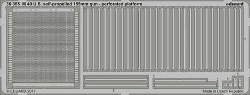 Eduard 36355 M 40 U.S. self-propelled 155 mm gun - perforated platform 1/35