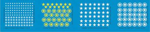Plastic Soldier DEC1528 15mm Allied Stars decal pack
