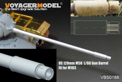 Voyager Model VBS0188 US 120mm M58 L/60 Gun Barrel(M103 used) (GP) 1/35