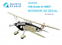 Quinta studio QD48209 Arado Ar 68 E/F (Roden) 3D Декаль интерьера 1/48