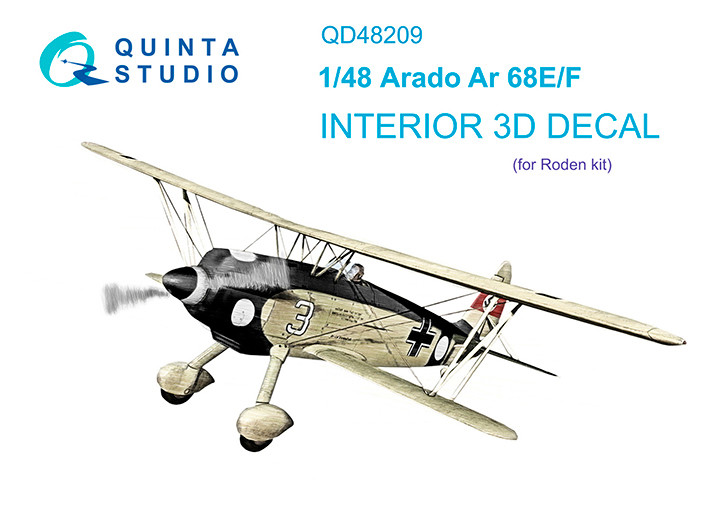 Quinta studio QD48209 Arado Ar 68 E/F (Roden) 3D Декаль интерьера 1/48