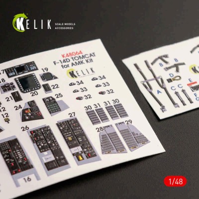 Reskit K48064 F-14D Tomcat interior 3D (AMK) 1/48