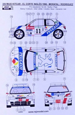 Reji Model 337 Peuegot 306 Maxi Kit Car El Corte Ingles 1996 1/24