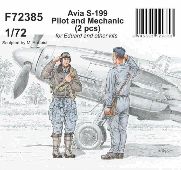 CMK F72385 Avia S-199 Pilot and Mechanic (2 fig) 1/72