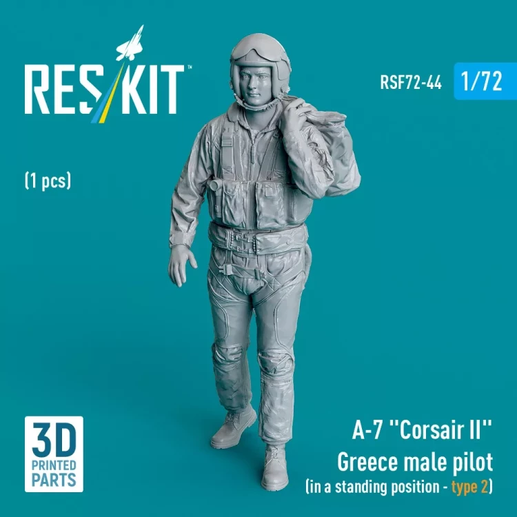 Reskit F72044 A-7 'Corsair II' Greece male pilot standing 2 1/72