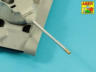 Aber 35 L-285 90mm M-36 tank barrel cyrindrical Muzzle Brake with mantlet cover for U.S. M47 Patton (designed to be used with Takom and Tamiya kits) 1/35