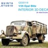 Quinta Studio QD35116 Opel Blitz (Italeri/Звезда) 3D Декаль интерьера кабины 1/35