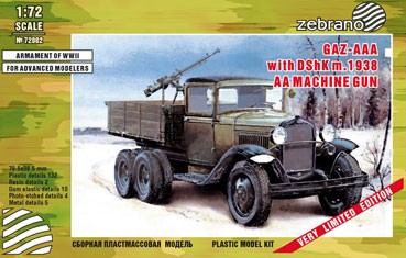 Zebrano 72002 ГАЗ-ААА с с пулеметом ДШК 1/72