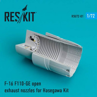 Reskit RSU72-0081 F-16 F110-GE open exh. nozzles (HAS) 1/72