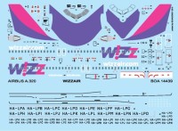 BOA Decals 14439 Airbus A-320 (WIZZAIR) 1/144