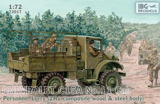 IBG Models 72017 Сhevrolet C15A No.11 Cab, Personnel Lorry (2H1 composite wood & steel body) 1/72