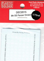 Plastic Soldier DEC2015 Decal Set 9th SS Panzer Division (1:72)