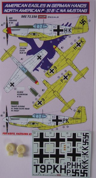 Kora Model DEC72250 N.A. P-51B/C Mustang (Luftwaffe) декали декали 1/72